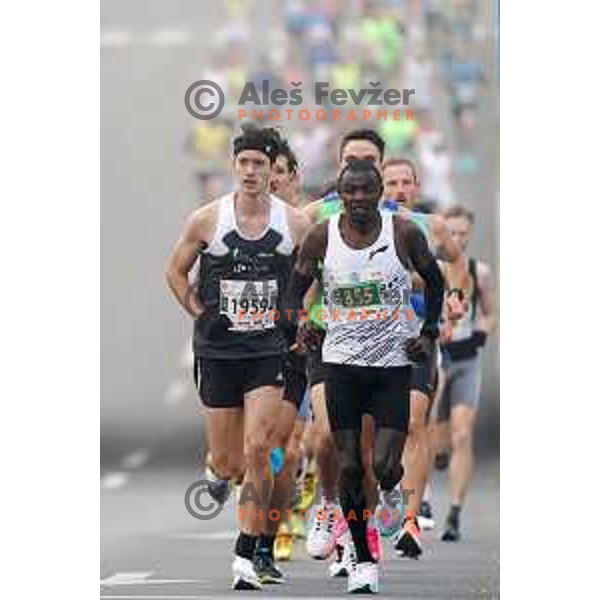 Ernest Kibet Tarus (KEN, nr. 855) winner of 25th Ljubljana Marathon, Slovenia on October 24, 2021