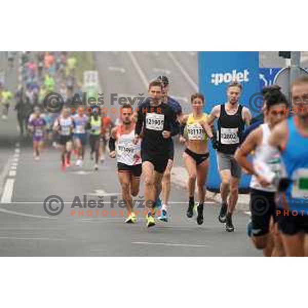 Neja Krsinar, winner of half-marathon (21 km) at 25th Ljubljana Marathon, Slovenia on October 24, 2021