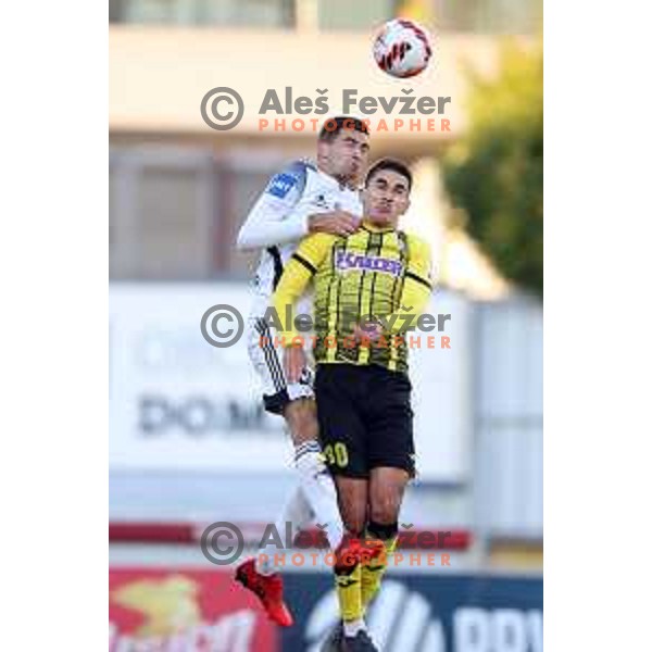In action during Prva Liga Telemach football match between Kalcer Radomlje and Mura in Domzale, Slovenia on October 24, 2021