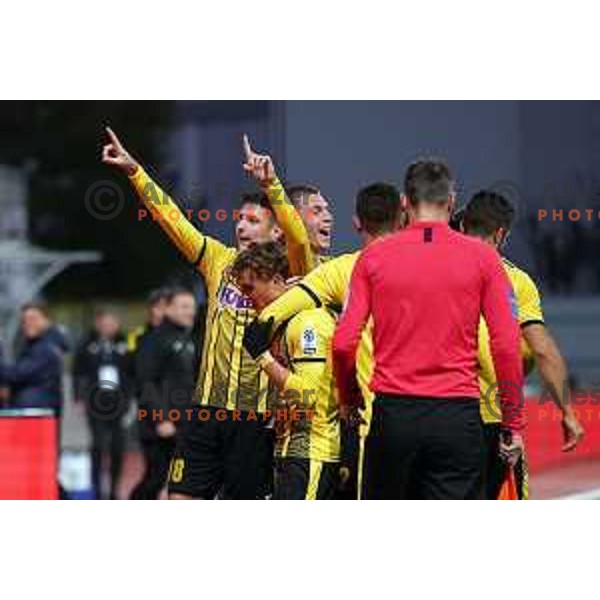 In action during Prva Liga Telemach football match between Kalcer Radomlje and Mura in Domzale, Slovenia on October 24, 2021