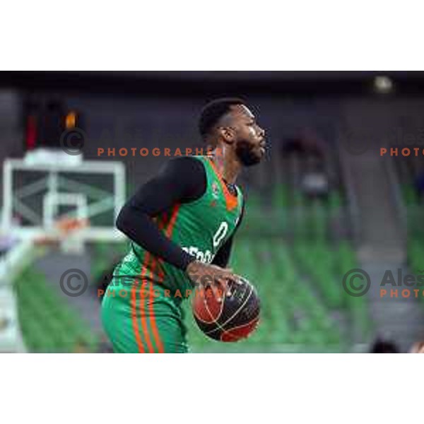 Jacob Pullen of Cedevita Olimpija in action during ABA league regular season basketball match between Cedevita Olimpija and Buducnost Voli in Stozice, Arena, Ljubljana, Slovenia on October 24, 2021