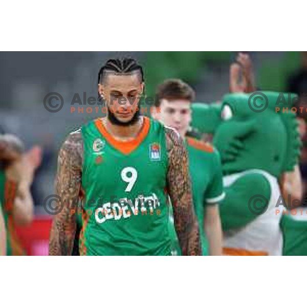 Zach Auguste of Cedevita Olimpija in action during ABA league regular season basketball match between Cedevita Olimpija and Buducnost Voli in Stozice, Arena, Ljubljana, Slovenia on October 24, 2021