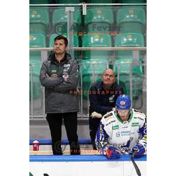 Marcel Rodman during IceHL match between SZ Olimpija and VSV Villach in Ljubljana, Slovenia on October 22, 2021