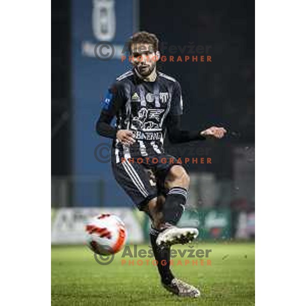 Klemen Pucko in action during Slovenian Cup 2022 football match between Mura and Bravo in Fazanerija, Murska Sobota, Slovenia on October 27, 2021