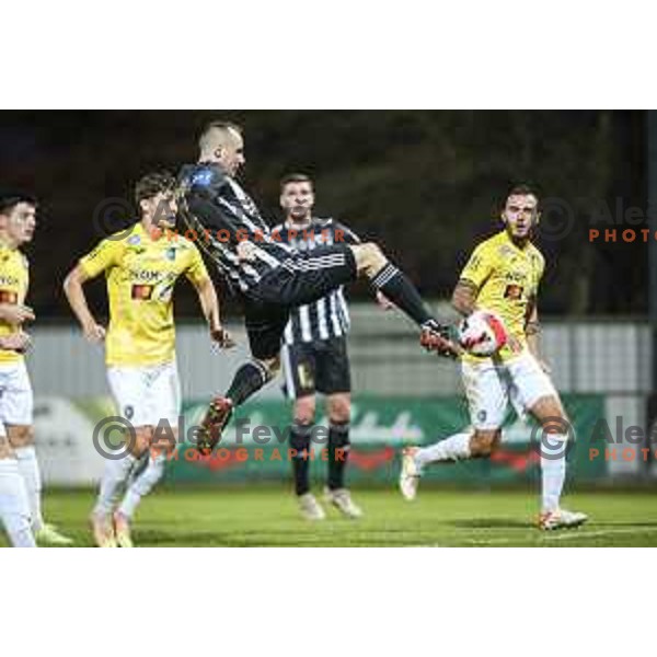 Matic Marusko in action during Slovenian Cup 2022 football match between Mura and Bravo in Fazanerija, Murska Sobota, Slovenia on October 27, 2021