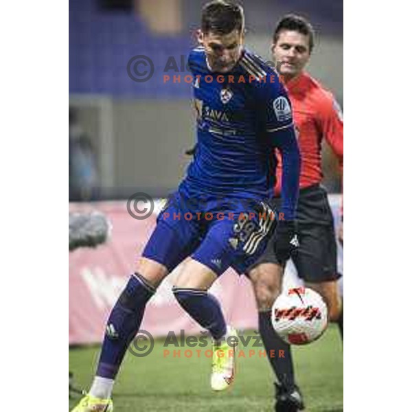 Nino Zugelj in action during Slovenian Cup 2021/22 football match between Maribor and Domzale in Ljudski vrt, Maribor, Slovenia on October 28, 2021