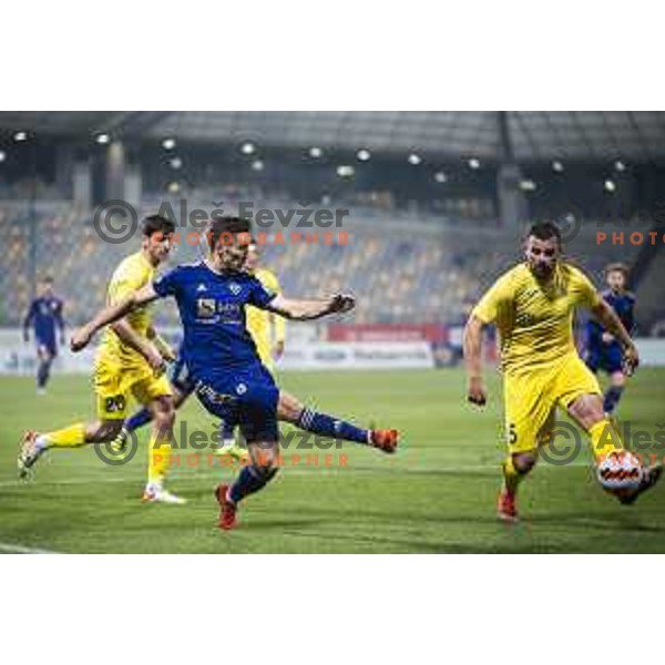 Blaz Vrhovec in action during Slovenian Cup 2021/22 football match between Maribor and Domzale in Ljudski vrt, Maribor, Slovenia on October 28, 2021