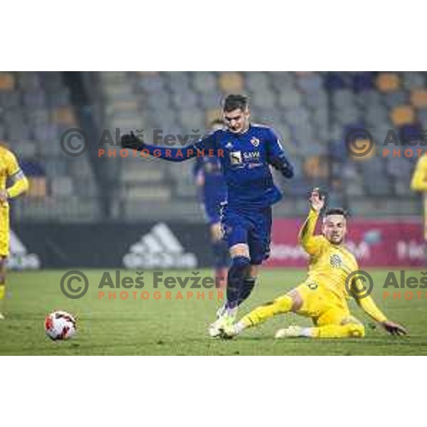 Nino Zugelj in action during Slovenian Cup 2021/22 football match between Maribor and Domzale in Ljudski vrt, Maribor, Slovenia on October 28, 2021