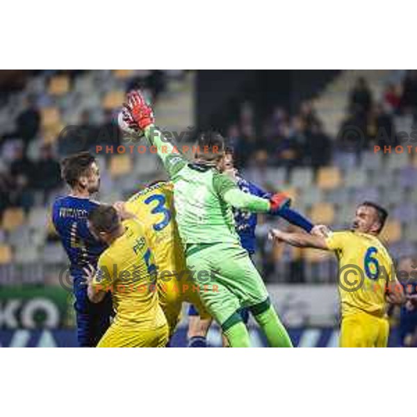 in action during Slovenian Cup 2021/22 football match between Maribor and Domzale in Ljudski vrt, Maribor, Slovenia on October 28, 2021