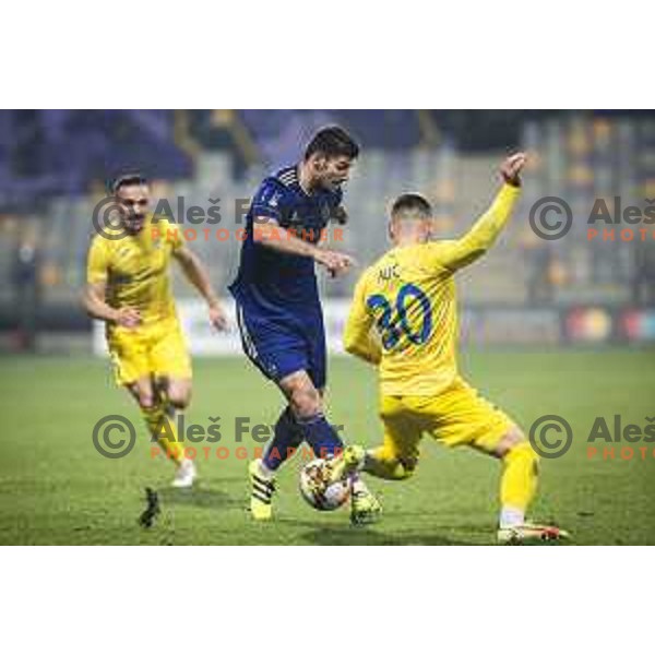Rok Kronaveter in action during Slovenian Cup 2021/22 football match between Maribor and Domzale in Ljudski vrt, Maribor, Slovenia on October 28, 2021
