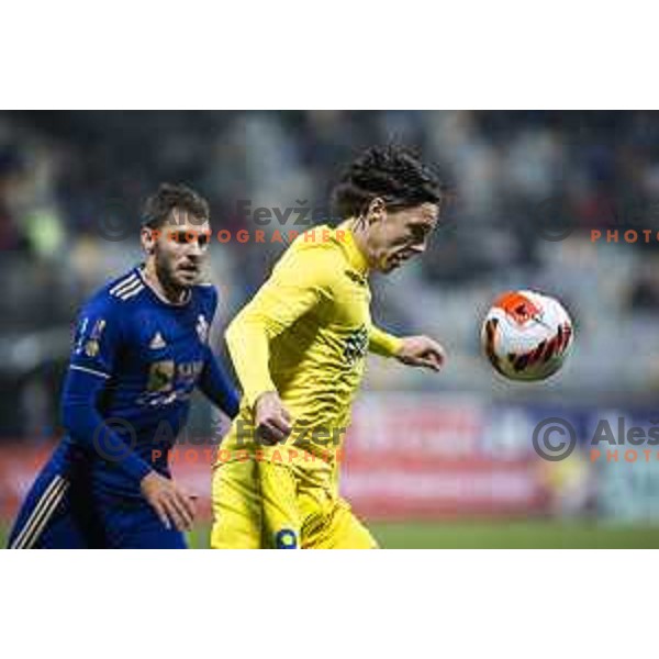 Alen Jurilj in action during Slovenian Cup 2021/22 football match between Maribor and Domzale in Ljudski vrt, Maribor, Slovenia on October 28, 2021
