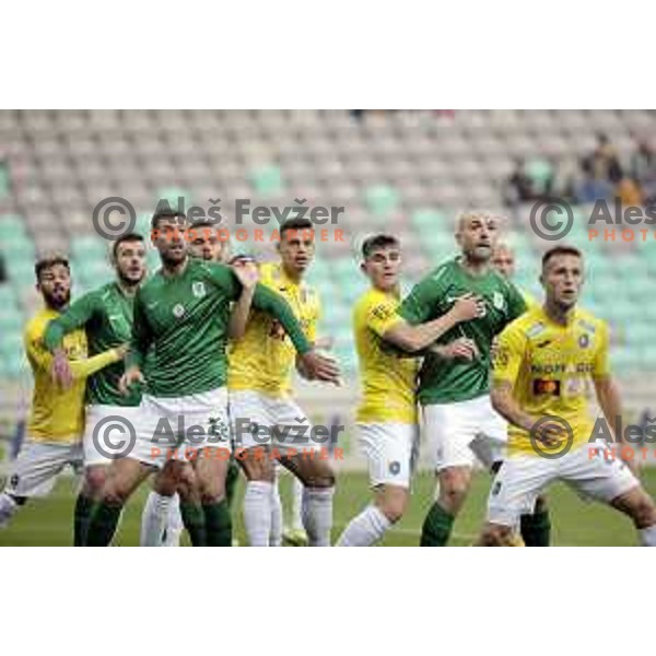 Marko Futacs in action during Prva Liga Telemach football match between Olimpija and Bravo in Ljubljana, Slovenia on October 30, 2021