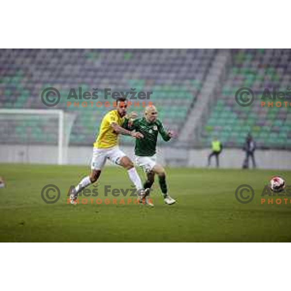 Tomislav Tomic of Olimpija In action during Prva Liga Telemach football match between Olimpija and Bravo in Ljubljana, Slovenia on October 30, 2021