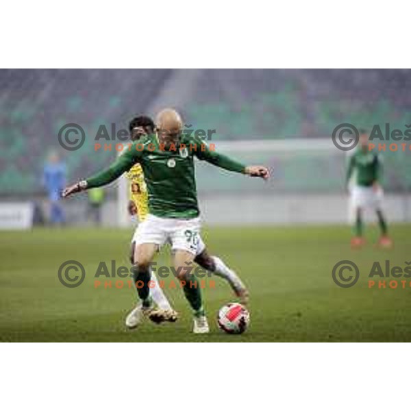Tomislav Tomic of Olimpija In action during Prva Liga Telemach football match between Olimpija and Bravo in Ljubljana, Slovenia on October 30, 2021