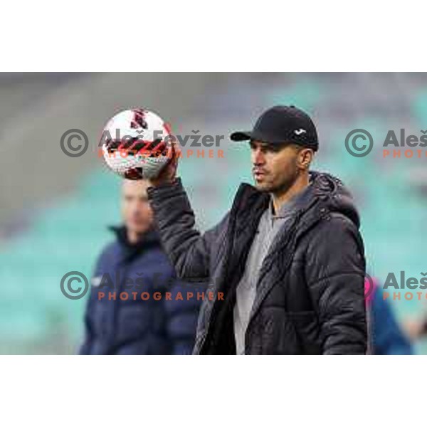 Dejan Grabic in action during Prva Liga Telemach football match between Olimpija and Bravo in Ljubljana, Slovenia on October 30, 2021