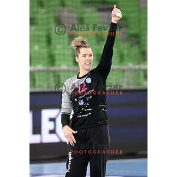 Barbara Arenhart in action during EHF Champions League Women 2021-2022 handball match between Krim Mercator (SLO) and Vipers Kristiansand (NOR) in Ljubljana, Slovenia on October 30, 2021