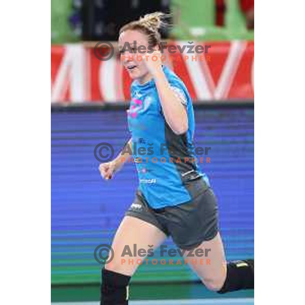 Katarina Krpez Slezak in action during EHF Champions League Women 2021-2022 handball match between Krim Mercator (SLO) and Vipers Kristiansand (NOR) in Ljubljana, Slovenia on October 30, 2021