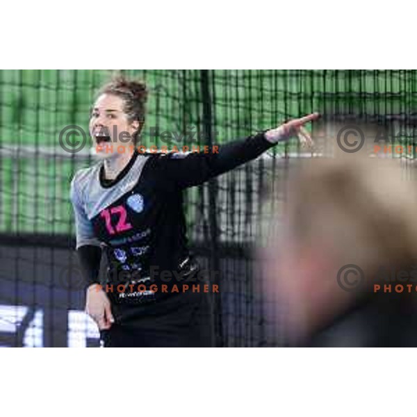 Barbara Arenhart in action during EHF Champions League Women 2021-2022 handball match between Krim Mercator (SLO) and Vipers Kristiansand (NOR) in Ljubljana, Slovenia on October 30, 2021