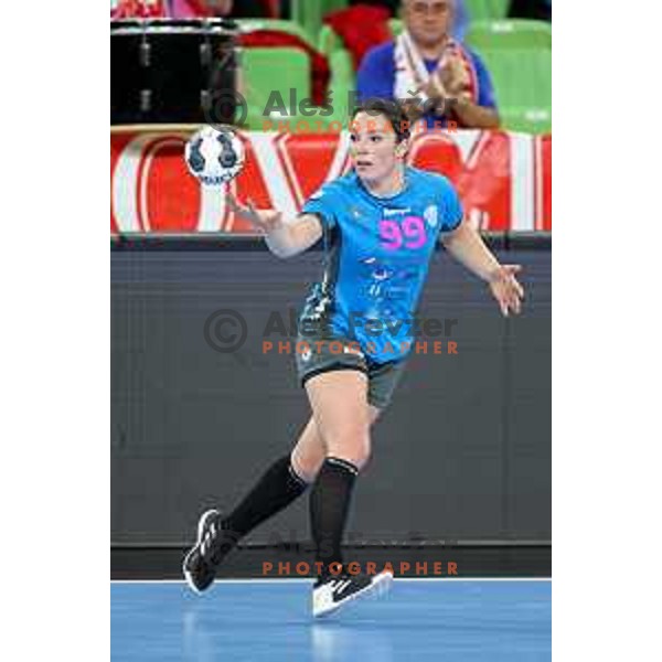 Maja Svetik in action during EHF Champions League Women 2021-2022 handball match between Krim Mercator (SLO) and Vipers Kristiansand (NOR) in Ljubljana, Slovenia on October 30, 2021