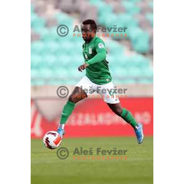 Aldair Djalo of Olimpija In action during Prva Liga Telemach football match between Olimpija and Bravo in Ljubljana, Slovenia on October 30, 2021