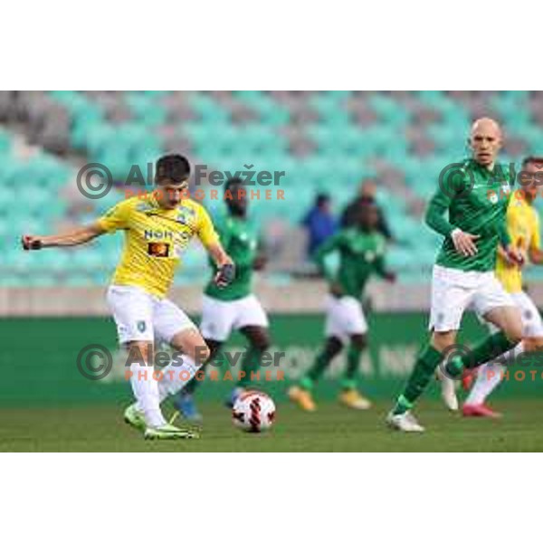 Martin Kramaric in action during Prva Liga Telemach football match between Olimpija and Bravo in Ljubljana, Slovenia on October 30, 2021