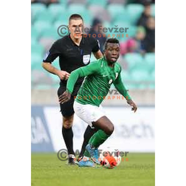 Aldair Djalo of Olimpija In action during Prva Liga Telemach football match between Olimpija and Bravo in Ljubljana, Slovenia on October 30, 2021