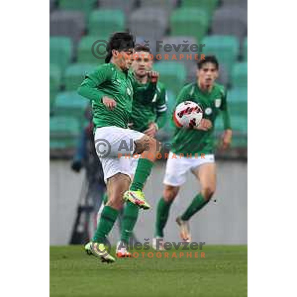 Almedin Ziljkic in action during Prva Liga Telemach football match between Olimpija and Bravo in Ljubljana, Slovenia on October 30, 2021