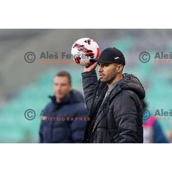 Dejan Grabic in action during Prva Liga Telemach football match between Olimpija and Bravo in Ljubljana, Slovenia on October 30, 2021
