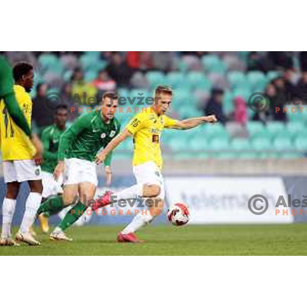 of Olimpija In action during Prva Liga Telemach football match between Olimpija and Bravo in Ljubljana, Slovenia on October 30, 2021