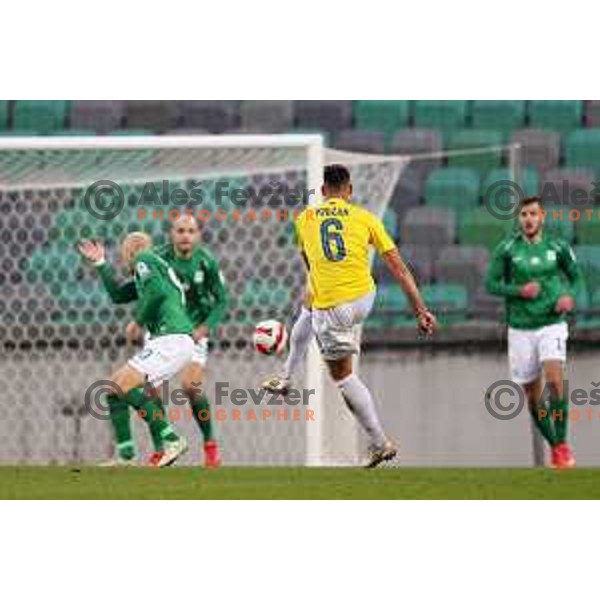 of Olimpija In action during Prva Liga Telemach football match between Olimpija and Bravo in Ljubljana, Slovenia on October 30, 2021