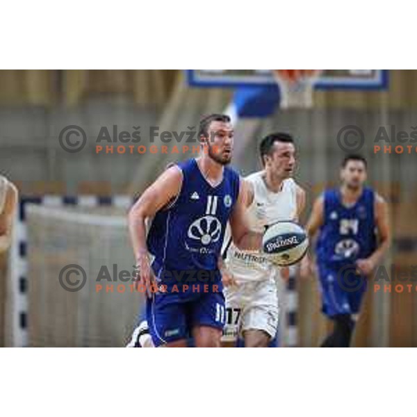 Casey Bryan Benson in action during Nova KBM league basketball match between Nutrispoint Ilirija and Terme Olimia Podcetrtek in Tivoli Hall, Ljubljana, Slovenia on October 30, 2021
