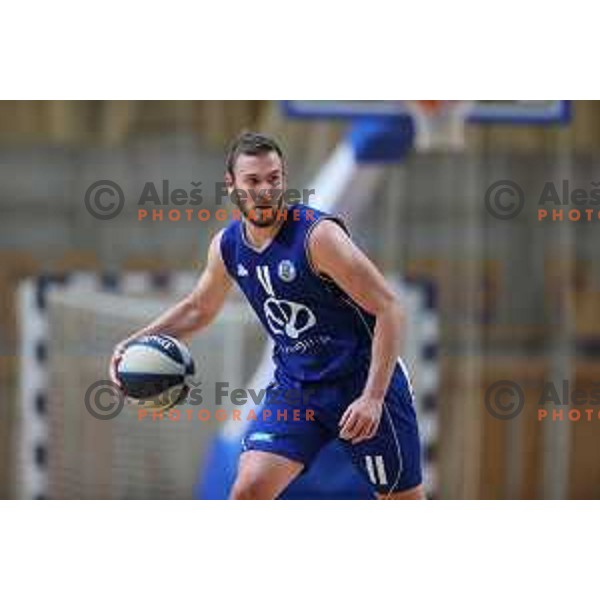 Casey Bryan Benson in action during Nova KBM league basketball match between Nutrispoint Ilirija and Terme Olimia Podcetrtek in Tivoli Hall, Ljubljana, Slovenia on October 30, 2021