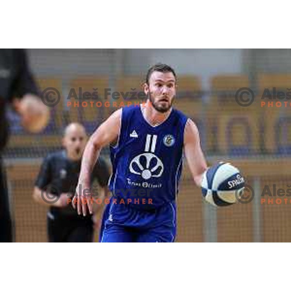 Casey Bryan Benson in action during Nova KBM league basketball match between Nutrispoint Ilirija and Terme Olimia Podcetrtek in Tivoli Hall, Ljubljana, Slovenia on October 30, 2021