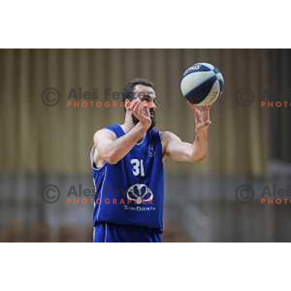in action during Nova KBM league basketball match between Nutrispoint Ilirija and Terme Olimia Podcetrtek in Tivoli Hall, Ljubljana, Slovenia on October 30, 2021