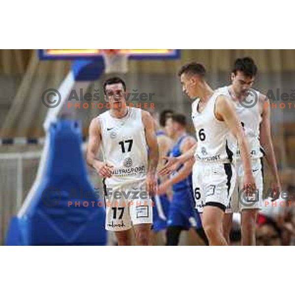 Niko Bacvic in action during Nova KBM league basketball match between Nutrispoint Ilirija and Terme Olimia Podcetrtek in Tivoli Hall, Ljubljana, Slovenia on October 30, 2021