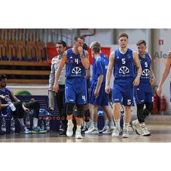 in action during Nova KBM league basketball match between Nutrispoint Ilirija and Terme Olimia Podcetrtek in Tivoli Hall, Ljubljana, Slovenia on October 30, 2021