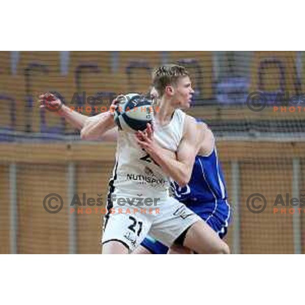 Sasa Ciani in action during Nova KBM league basketball match between Nutrispoint Ilirija and Terme Olimia Podcetrtek in Tivoli Hall, Ljubljana, Slovenia on October 30, 2021