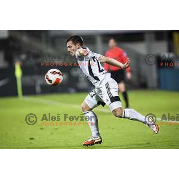 Klemen Sturm in action during Prva liga Telemach football match between Celje and Mura in Arena z’dezele, Celje, Slovenia on October 31, 2021. Photo: Jure Banfi/www.alesfevzer.com