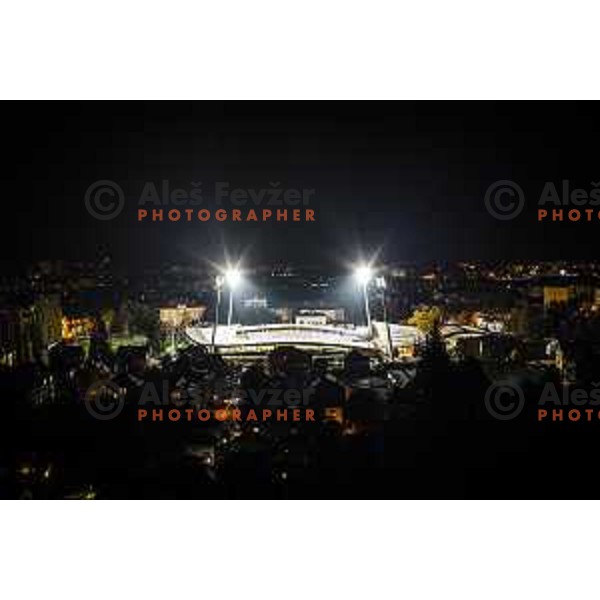 Night view of Ljudski vrt prior to Prva liga Telemach football match between Maribor and Koper in Ljudski vrt, Maribor, Slovenia on November 1, 2021. Photo: Jure Banfi/www.alesfevzer.com