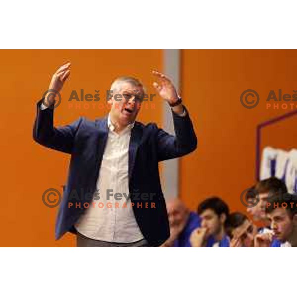 Damjan Novakovic during Nova KBM league basketball match between Helios Suns and Rogaska in Domzale, Slovenia on November 1, 2021