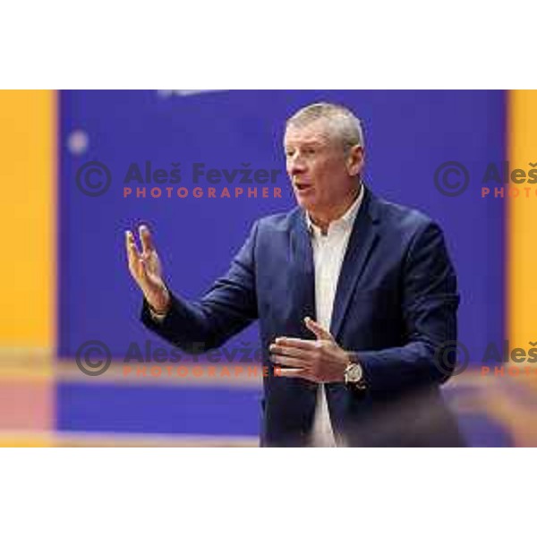 Damjan Novakovic during Nova KBM league basketball match between Helios Suns and Rogaska in Domzale, Slovenia on November 1, 2021