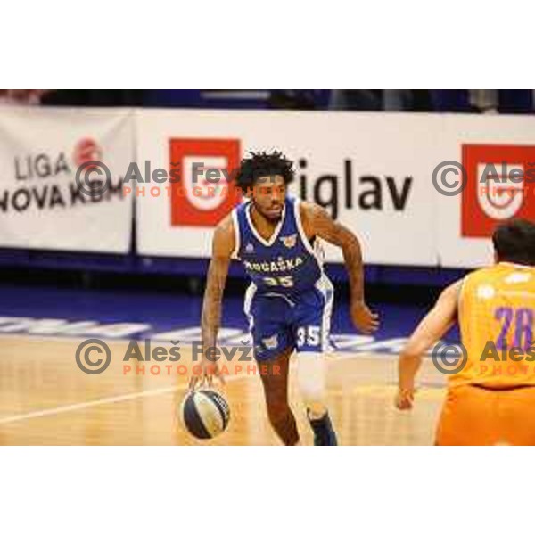 Terry Lee Armstrong II in action during Nova KBM league basketball match between Helios Suns and Rogaska in Domzale, Slovenia on November 1, 2021