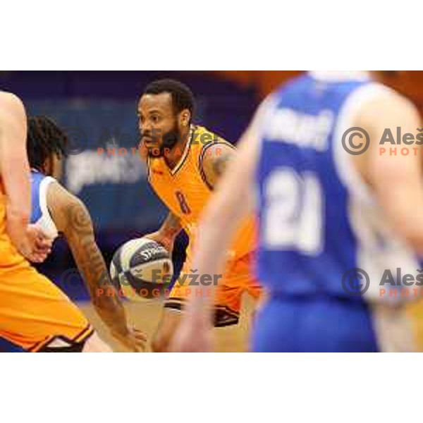 Carlbe Lee Ervin in action during Nova KBM league basketball match between Helios Suns and Rogaska in Domzale, Slovenia on November 1, 2021