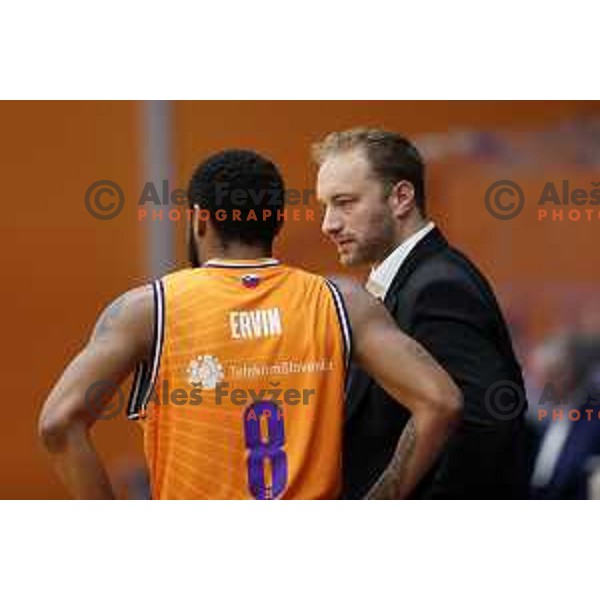 Dejan Jakara during Nova KBM league basketball match between Helios Suns and Rogaska in Domzale, Slovenia on November 1, 2021