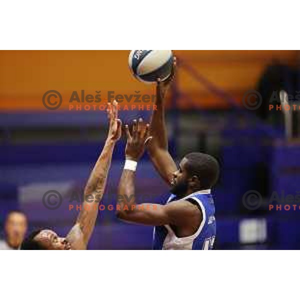 Ronald Eugene Jackson Jr in action during Nova KBM league basketball match between Helios Suns and Rogaska in Domzale, Slovenia on November 1, 2021