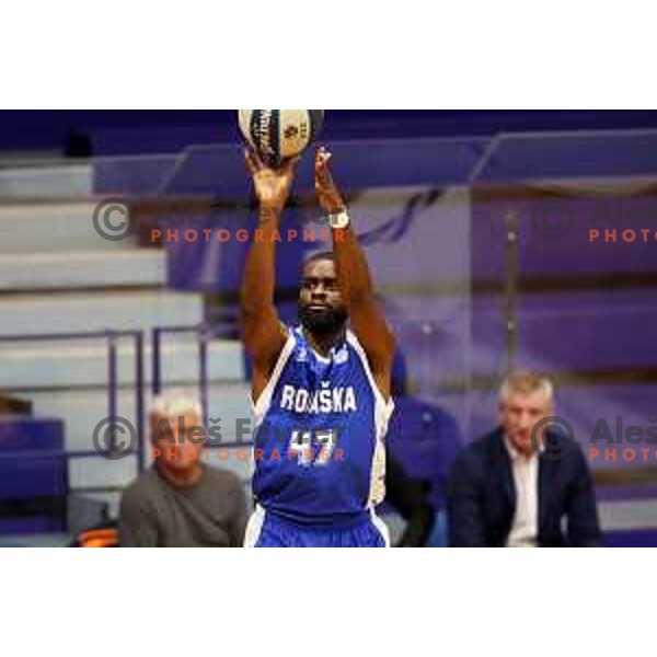 Ronald Eugene Jackson Jr in action during Nova KBM league basketball match between Helios Suns and Rogaska in Domzale, Slovenia on November 1, 2021