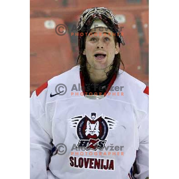 Robert Kristan of Slovenia at IIHF World championship 2008 preliminary round group B, played in Halifax, Nova Scotia, Canada May 4th 2008. USA beat Slovenia 5:1. Photo by Ales Fevzer 