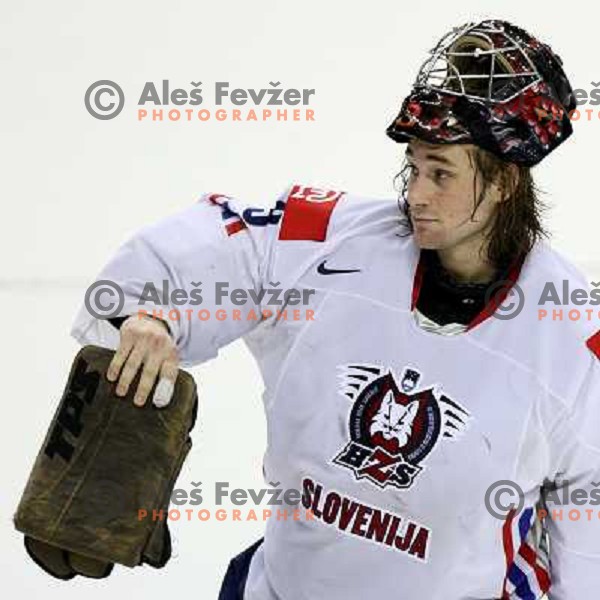 Robert Kristan of Slovenia at IIHF World championship 2008 preliminary round group B, played in Halifax, Nova Scotia, Canada May 4th 2008. USA beat Slovenia 5:1. Photo by Ales Fevzer 