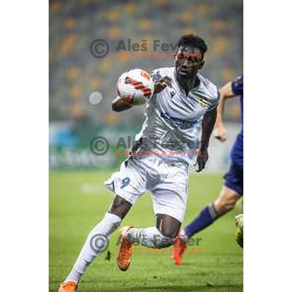 Lamin Colley in action during Prva liga Telemach football match between Maribor and Koper in Ljudski vrt, Maribor, Slovenia on November 1, 2021. Photo: Jure Banfi/www.alesfevzer.com
