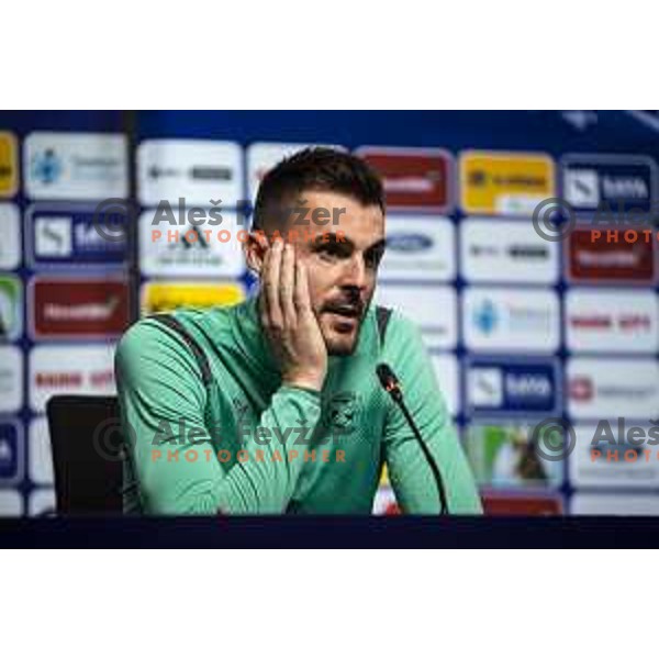 Ivica Guberac at the press conference after Prva liga Telemach football match between Maribor and Koper in Ljudski vrt, Maribor, Slovenia on November 1, 2021. Photo: Jure Banfi/www.alesfevzer.com